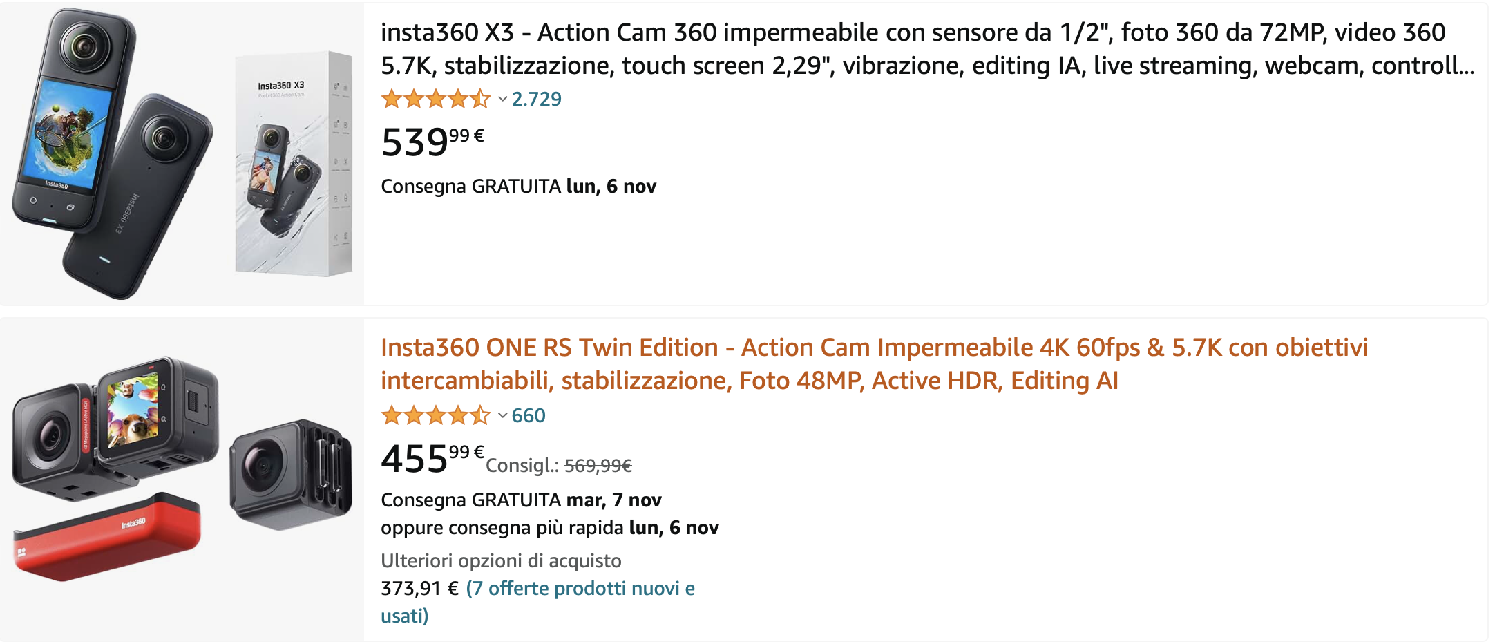 insta 360 one X3 - insta 360 red