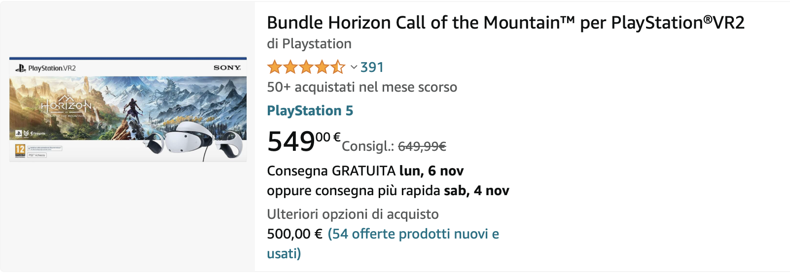 Bundle Horizon Call per PlayStation VR2