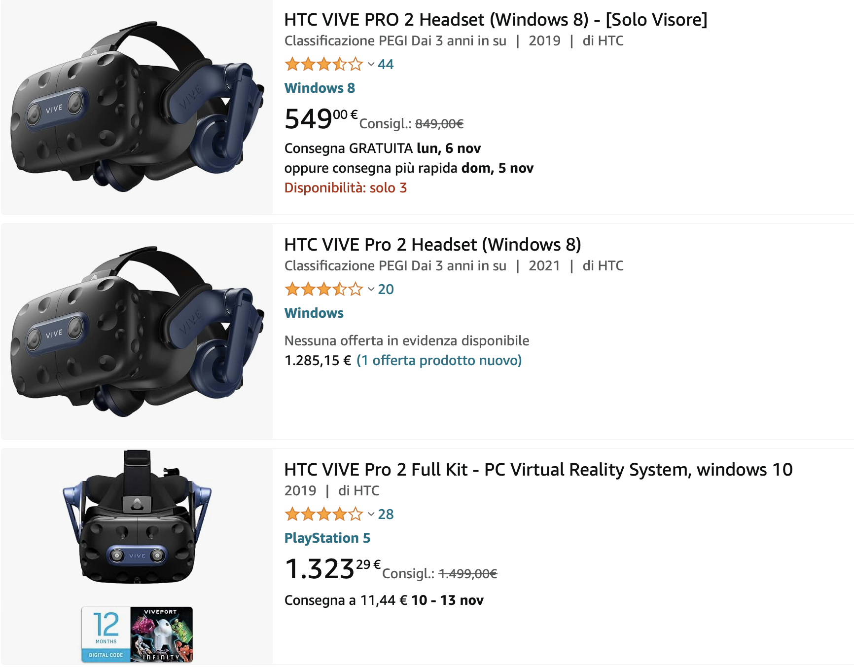 HTC VIVE PRO 2 Headset VR