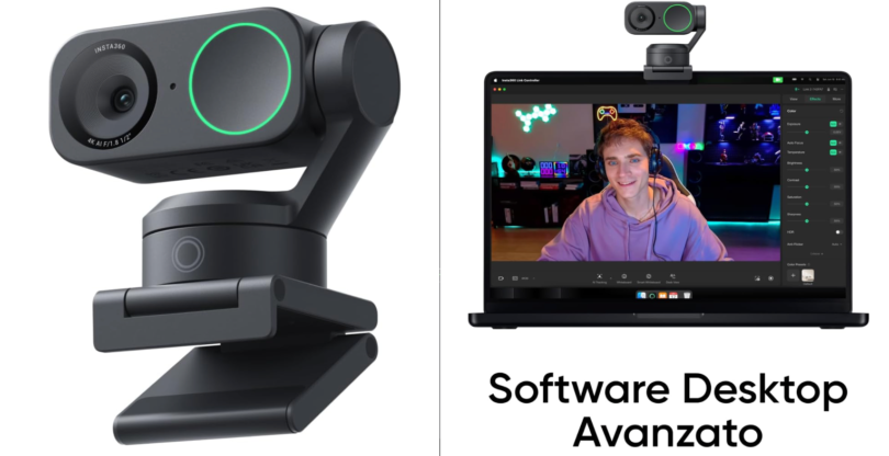Insta360 Link 2 Webcam 4K con IA